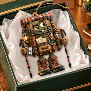 Personalized Hiking Backpack Outdoor Adventure Christmas Ornament - Gift for Hikers