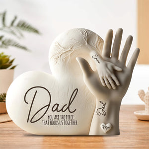 Dad You Are The Piece That Holds Us Together - Personalized Father Custom Shaped Acrylic Plaque