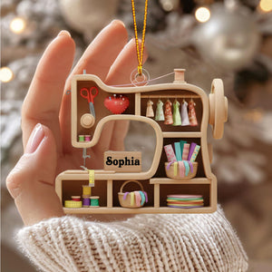 Create A Unique Sewing-Themed Ornament, Personalized Christmas Gift For Crafters