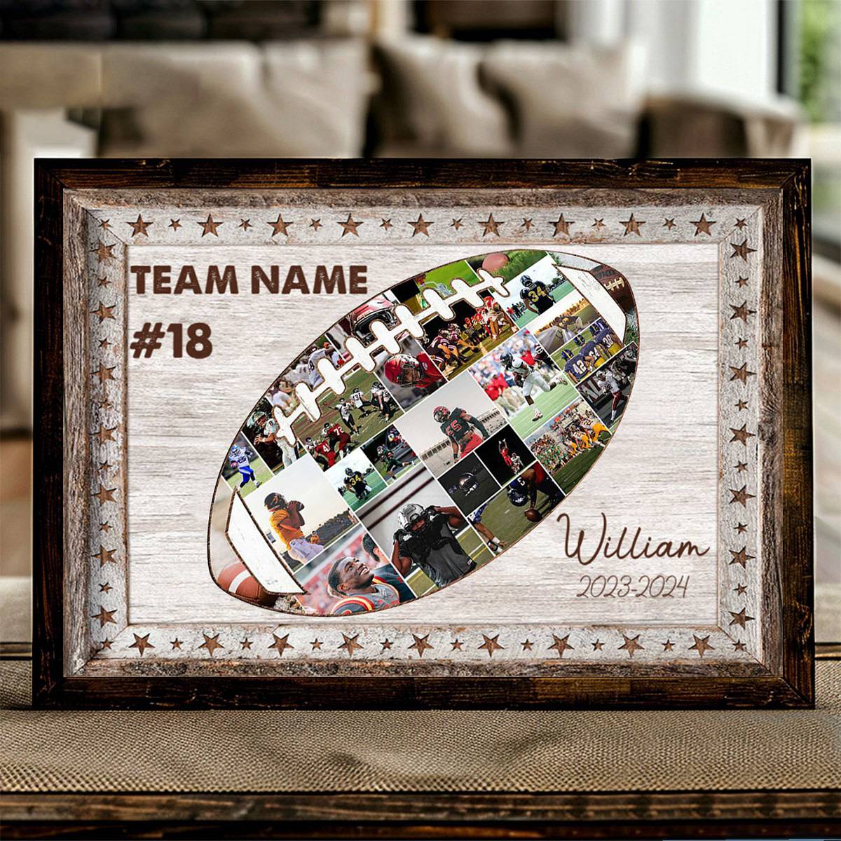 Personalized Football Photo Collage, American Football Gift,Team Photo Collage