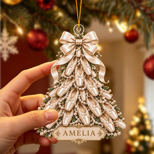 Custom Ballerina Acrylic Ornament – Pointe Shoe Christmas Keepsake | Personalized Dancer Gift & 2026 Holiday Decor