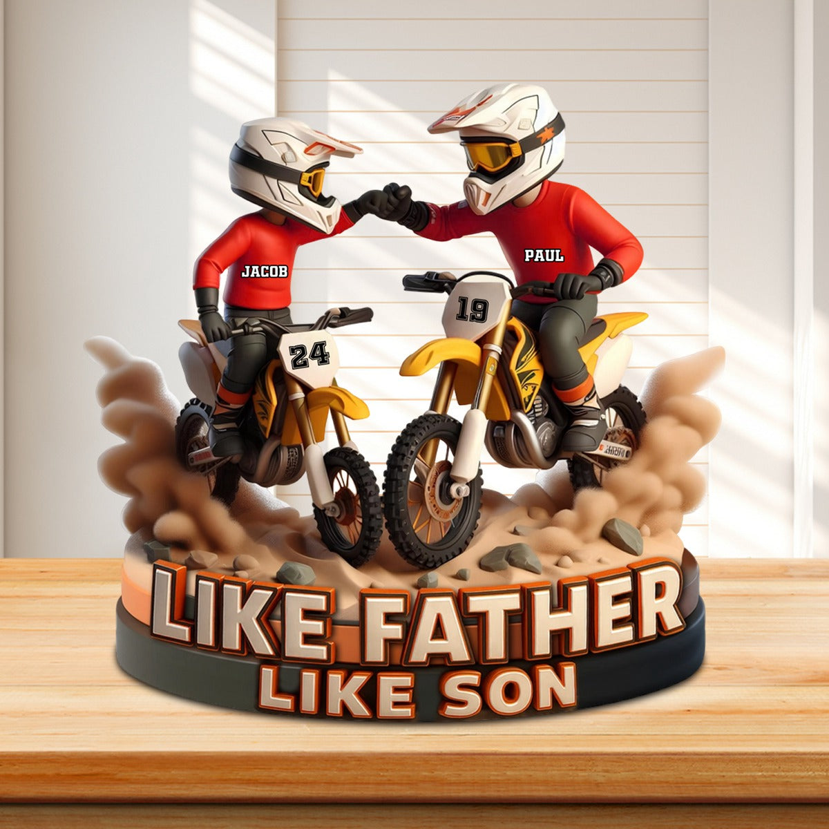 Dirt Bike Dad Plaque - Personalized Father Custom Acrylic Plaque Gifts For Dad