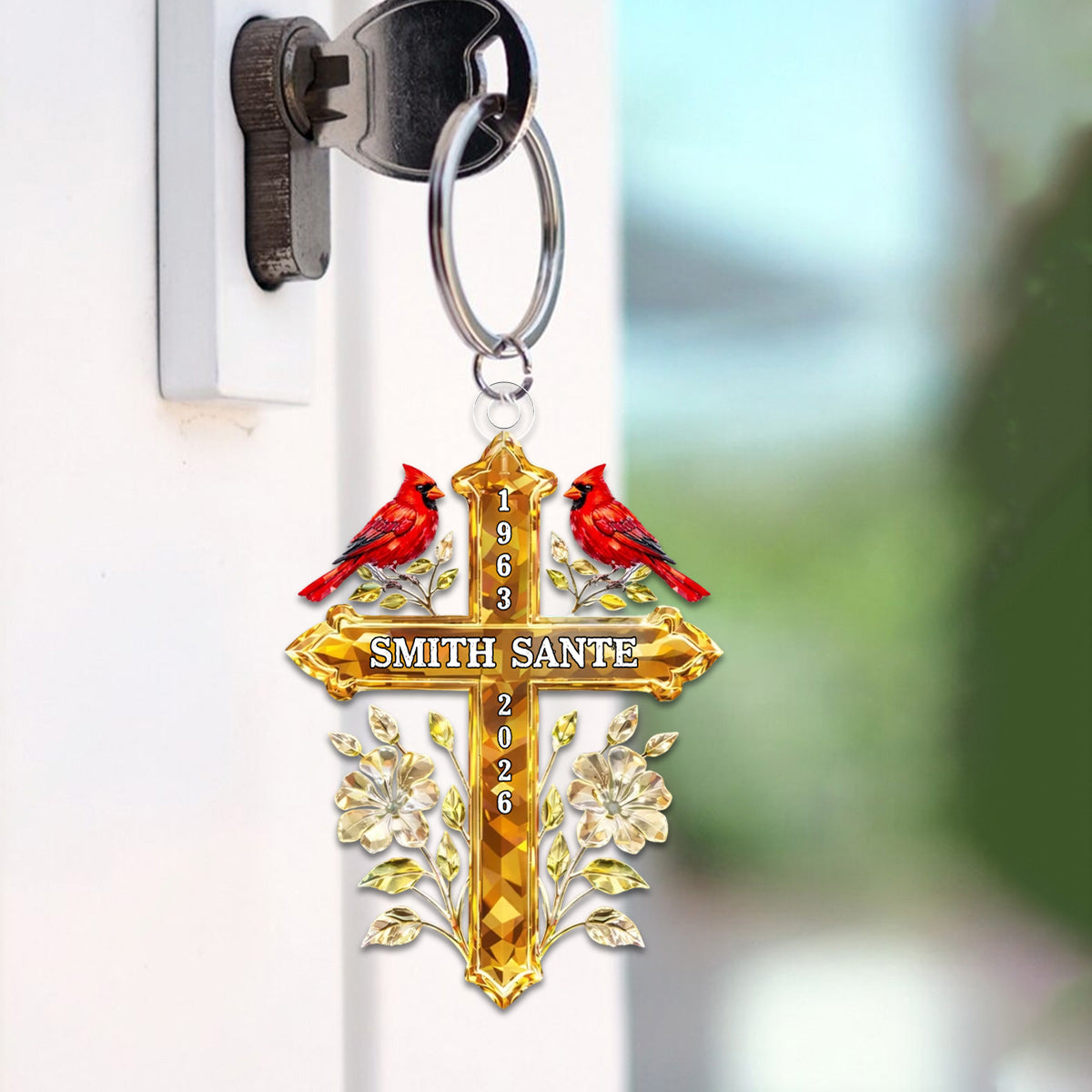 A Cardinal Visit From Heaven - Personalized Acrylic Keychain, Memorial Gift For Loss Of Loved One