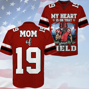 My Heart Is On That Field - Personalized Jersey Gift For Football Player