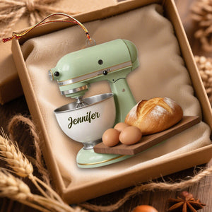 Baking Gift For Home Bakers – Personalized Retro Kitchen Mixer Christmas Ornament