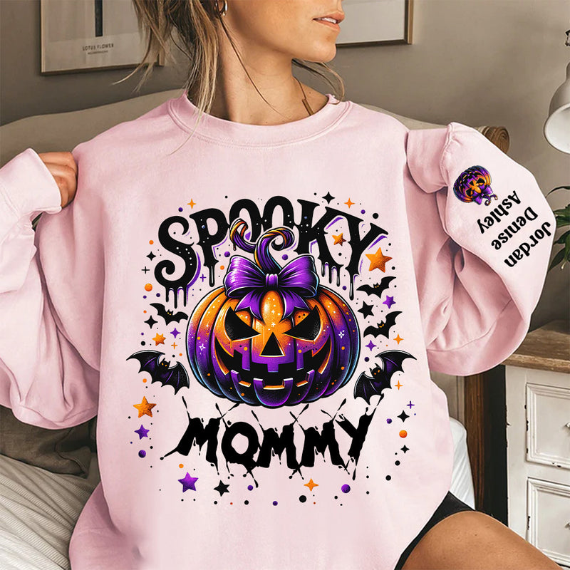 Personalized Halloween Gift For Grandma Spooky Sweatshirt