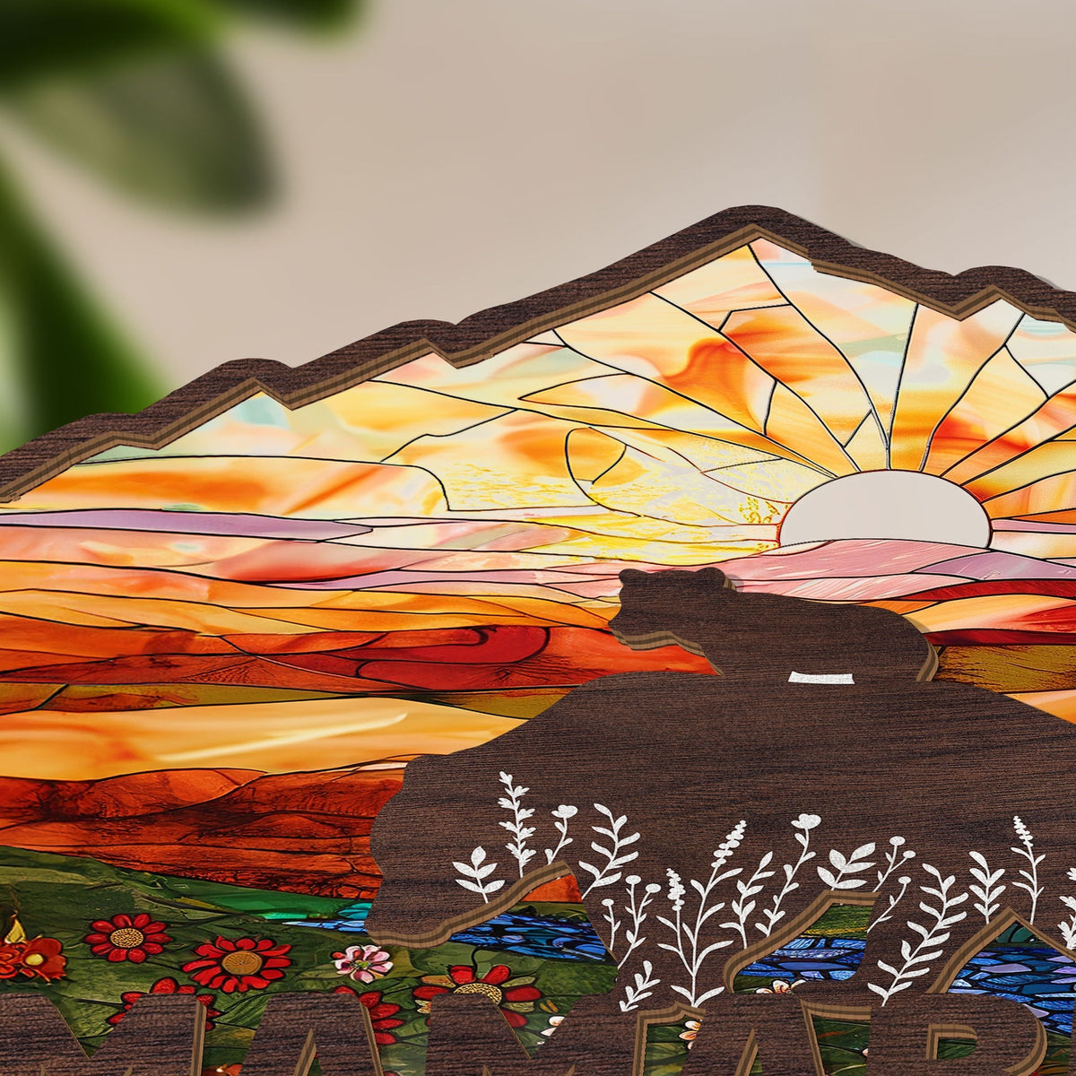 Mama Bear - Personalized Wood And Acrylic Night Light