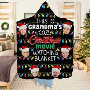 Custom Photo Gifts For Grandma Personalized Wearable Blanket