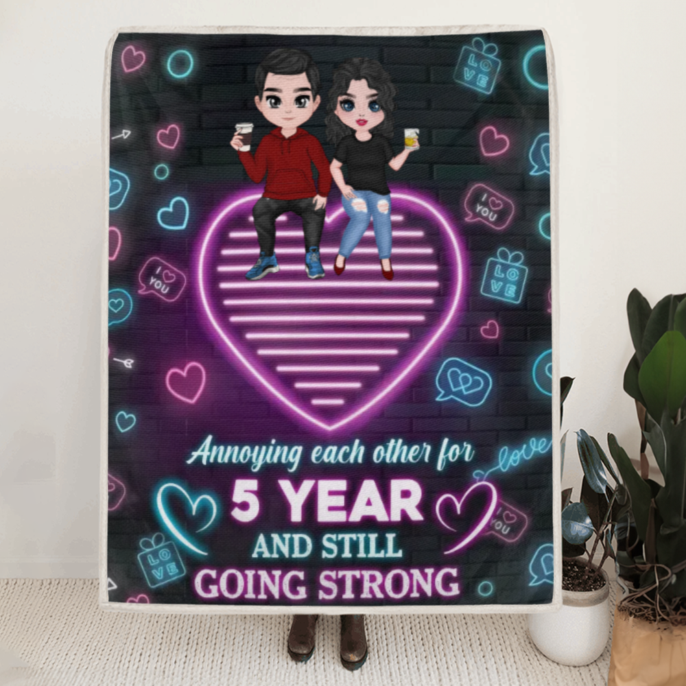 Personalized Annoying Each Other For Years And Still Going Strong Quilt Blanket