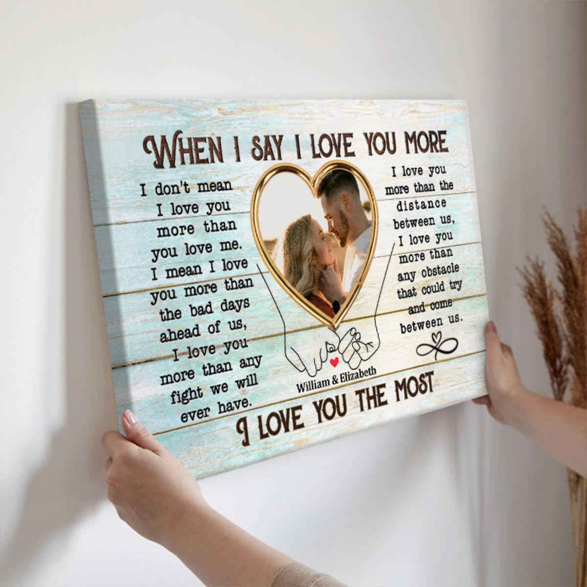 When I Say I Love You More Personalized Couple Poster