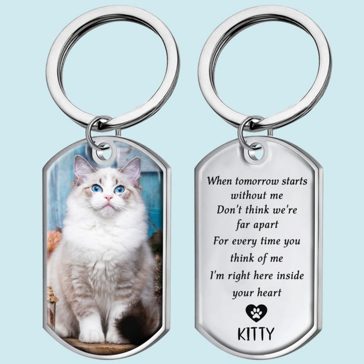 Memorial Personalized Custom Keychain - Sympathy Gift For Pet Owners, Pet Lovers