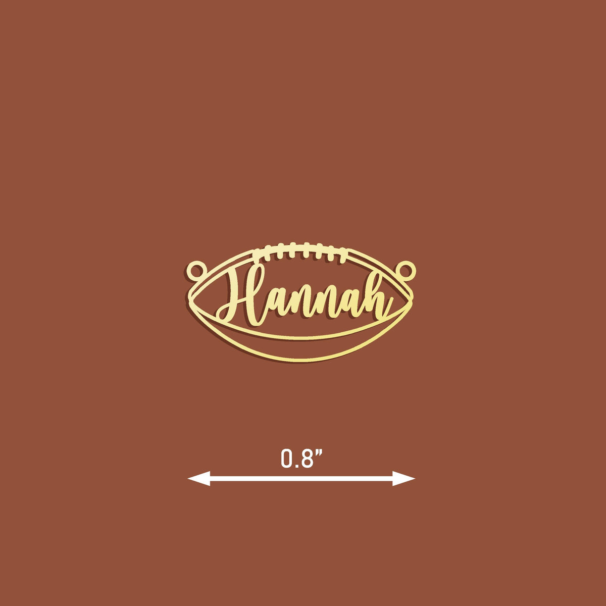 Personalized Football Name Necklace Unique Gift for Football Fans, Sports Jewelry