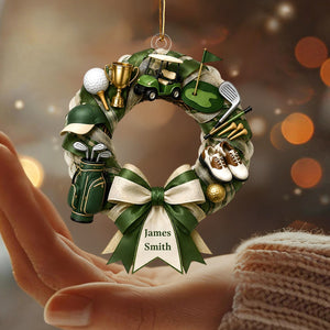 "Golf Lover Dream" – Personalized Custom Shaped Acrylic Hanging Ornament | Gift For Golfers