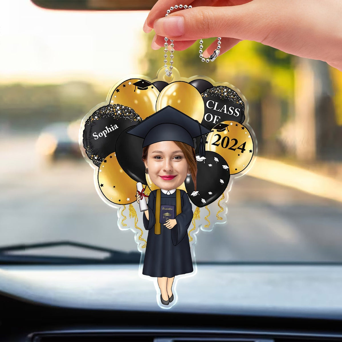 Personalized Acrylic Ornament - Graduation Memory Hanger With Your Photo - Gift For Friends, Children