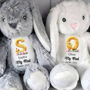 Easter Chick Alphabet - Baby's First Easter Personalized Stuffed Bunny