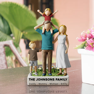 We Love You Dad Mom - Personalized Family Custom Shaped Acrylic Plaque