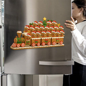 Christmas Express With Cheerful Cookie Passengers, Personalized Custom Decal Gift