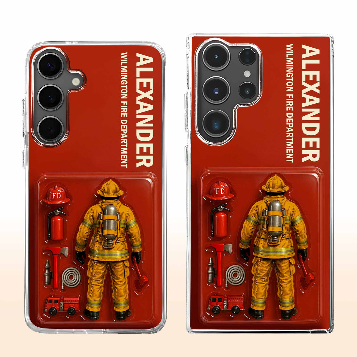 Firefighter Personalized Clear Phone Case, Gift For Firefighters