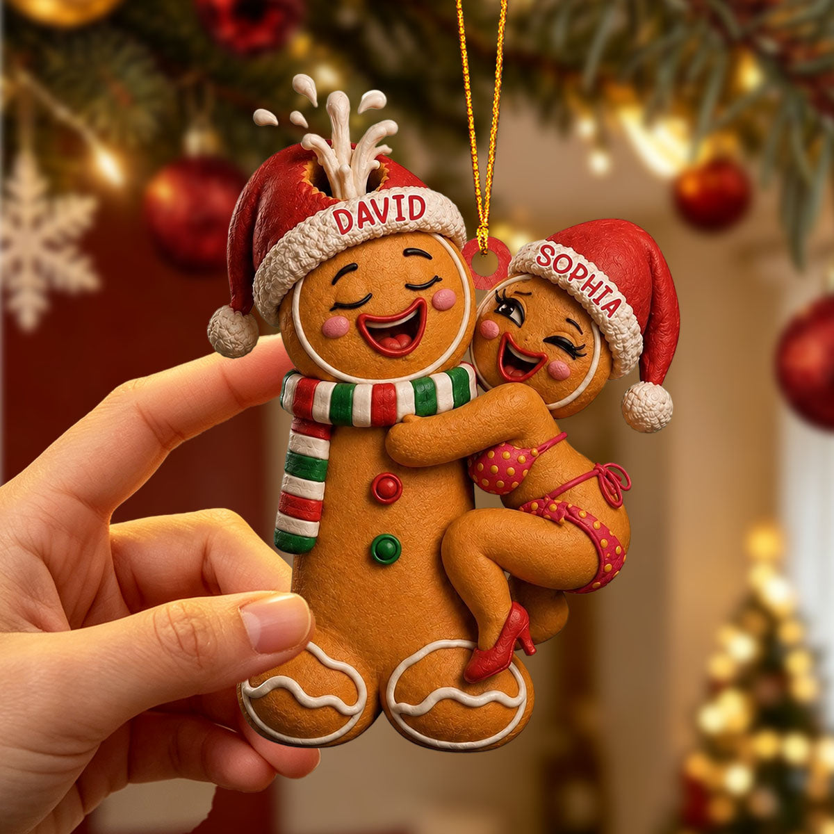 "Our Sweetest Christmas Together" – Personalized Acrylic Ornament | Gift For Couples