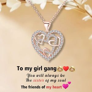Sisters of my soul & Friends of my heart - Interlocking Hearts Necklace