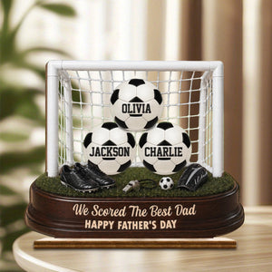 Custom Soccer World Cup Wooden Plaque - Personalized Father's Day Gifts For Dad, Grandpa, Soccer Lovers, Sports Fans, Sports Lovers - Game Day, Dad Day
