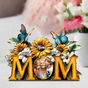 Sunflower Mom - Personalized Mother Custom Acrylic Plaque