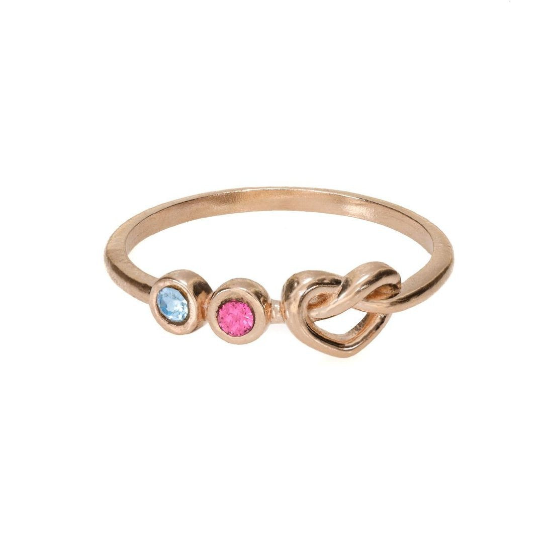 Ties of The Heart Personalized Birthstone Ring