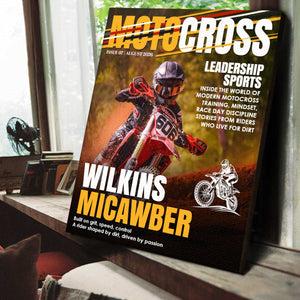 Custom Motocross Magazine Cover – Personalized Gift For Motocross Lovers & Dirt Bike Riders | Birthday Present For Son