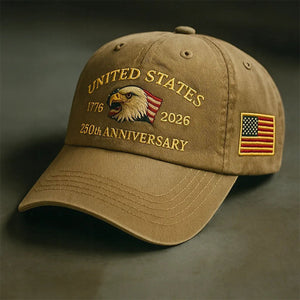 Printed baseball cap, featuring the Logo of the 250th Anniversary of the United States