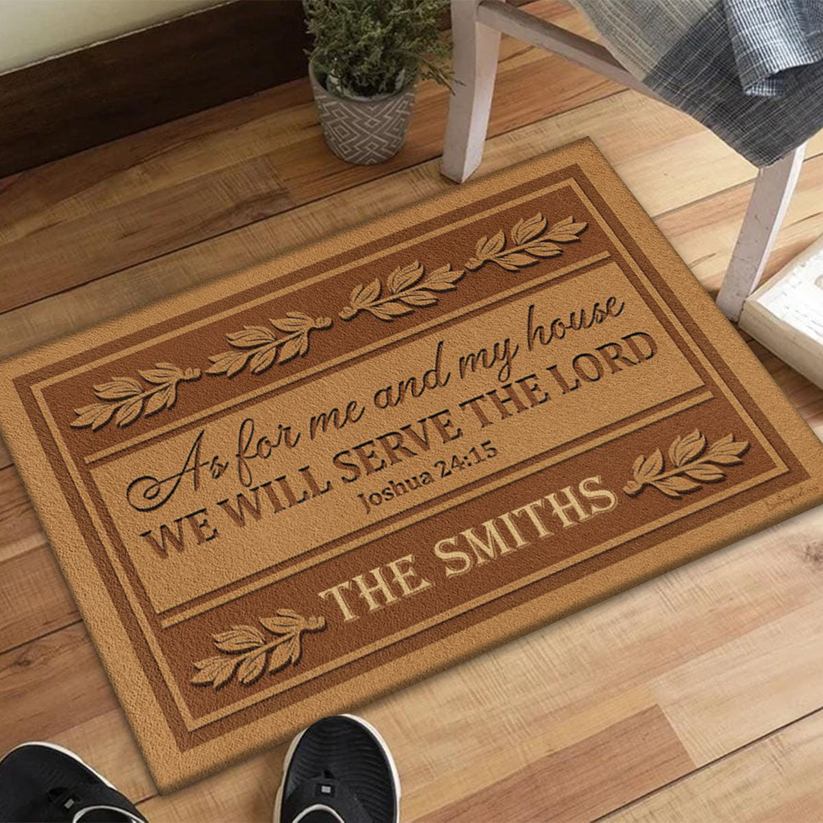 Personalized As For Me And For My House We Will Serve The Lord Doormat