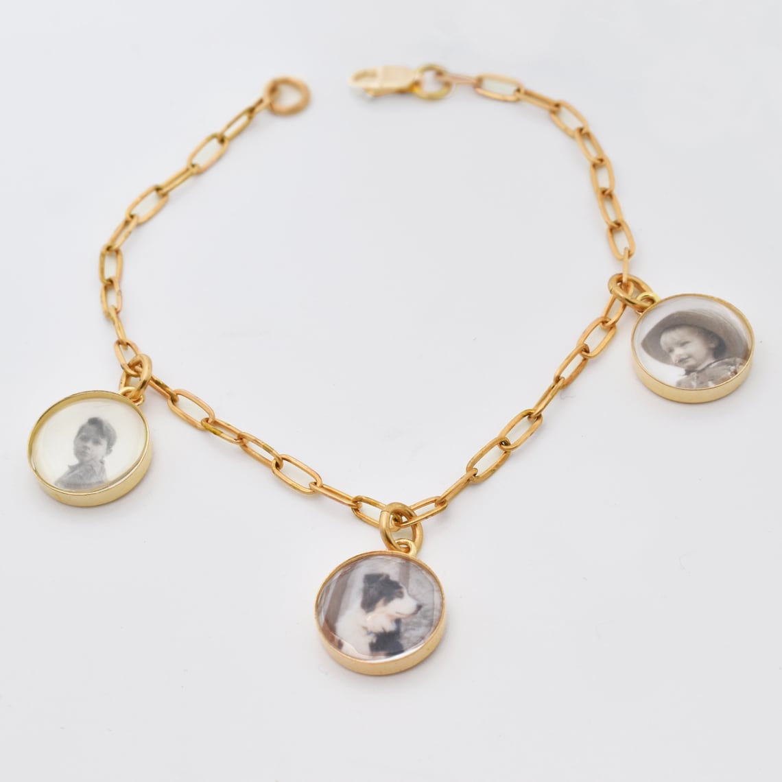 Personalized Photo Charm Bracelet Gift For Pet Lover, Family Members