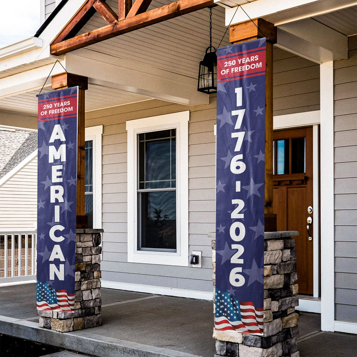 250 Years Of Freedom America 250th Birthday - Personalized Porch Banners