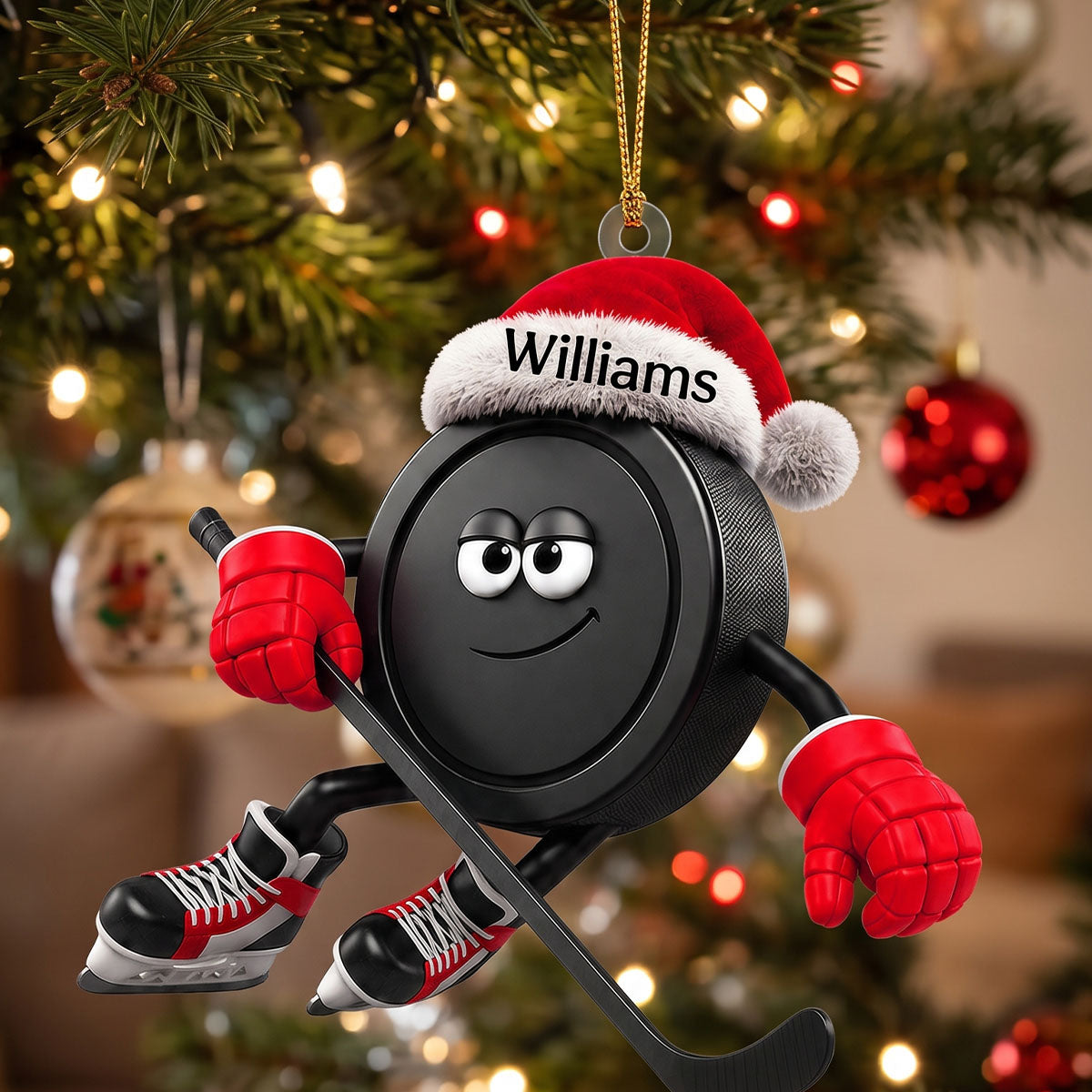 "Hockey Life" – Personalized Christmas Ornament | Custom Ice Hockey Keepsake For Players & Fans