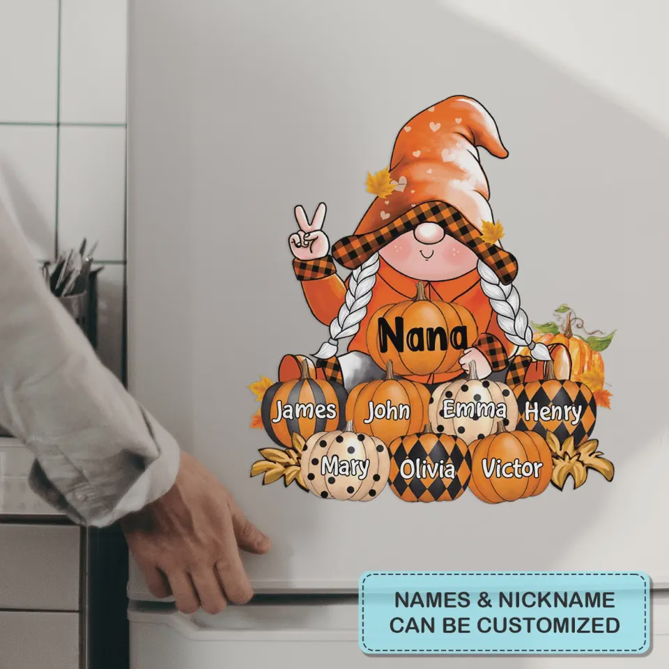 Nana's Pumpkins - Personalized Decal - Halloween, Fall Gift For Grandma, Mom