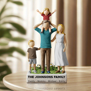 We Love You Dad Mom - Personalized Family Custom Shaped Acrylic Plaque