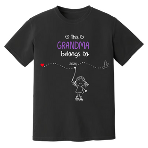 Personalized Grandma With Kids Names & Birth Years, Custom Family Timeline T-Shirt Gift