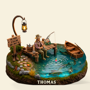 Fishing Man - Personalized Fishing Custom Shaped Acrylic Plaque Gifts For Fishers