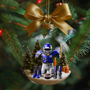 Personalized Custom Name Rugby Football Transparent Ornament