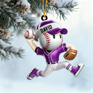 Baseball Player Christmas Ornament  Personalized Ornament for Baseball Lover