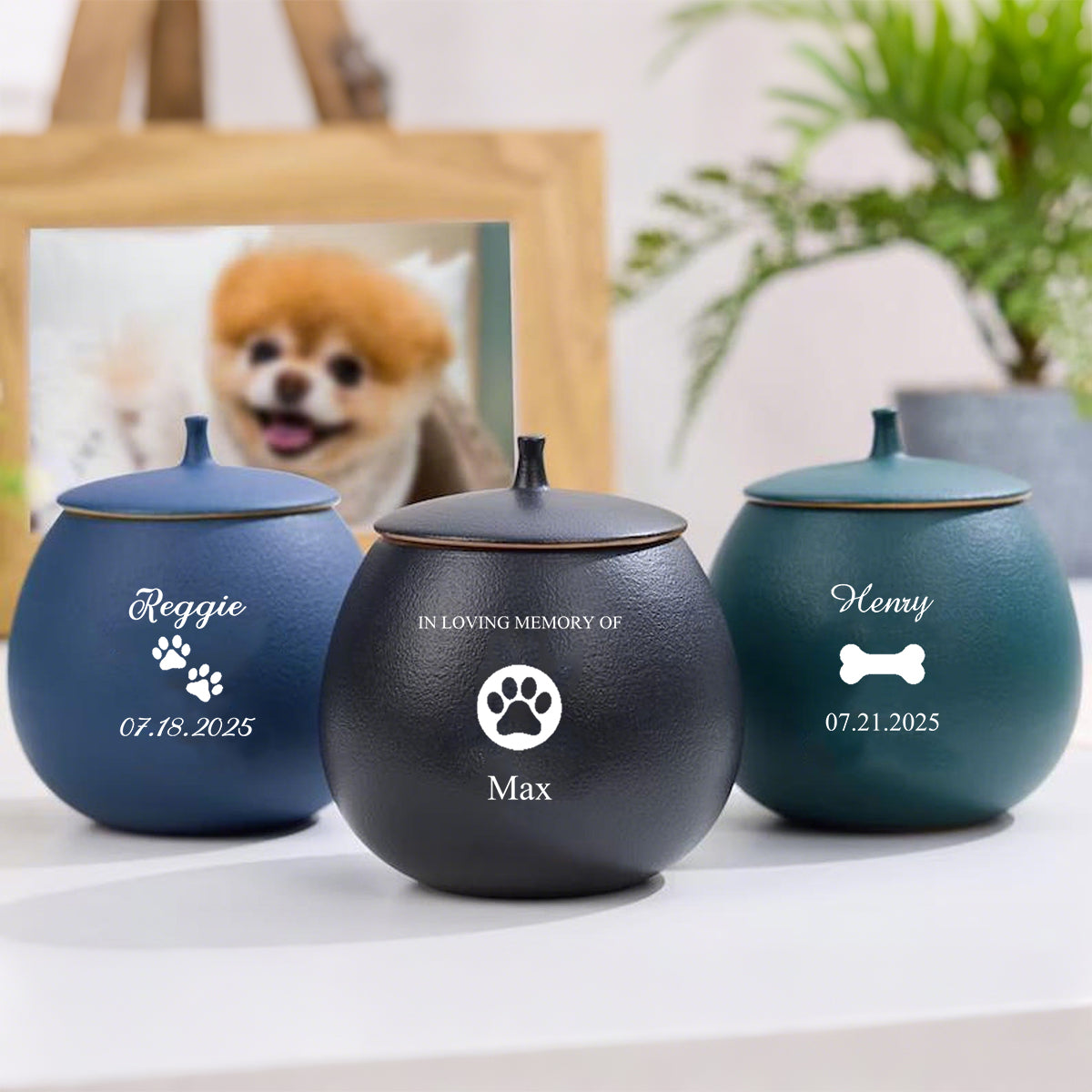 Personalized Pet Cremation,Pet Paw Urn Cat with Name and Date