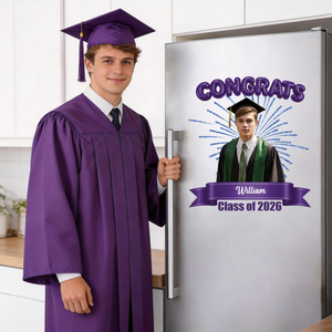 Custom Photo Class Of 2026 Graduation Personalized Decal Sticker