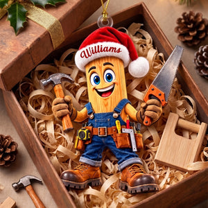 Personalized Carpenter Christmas Ornament – Custom Name Keepsake | Gift For Woodworkers & Carpenters