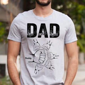 Dad The Man The Myth The Legend - Personalized T shirt Gift For Father, Grandpa