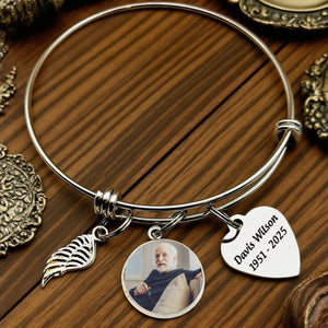 In Loving Memory Personalized Heart Charm Memorial Bracelet