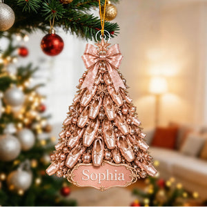 Custom Ballerina Acrylic Ornament – Pointe Shoe Christmas Keepsake | Personalized Dancer Gift & 2026 Holiday Decor