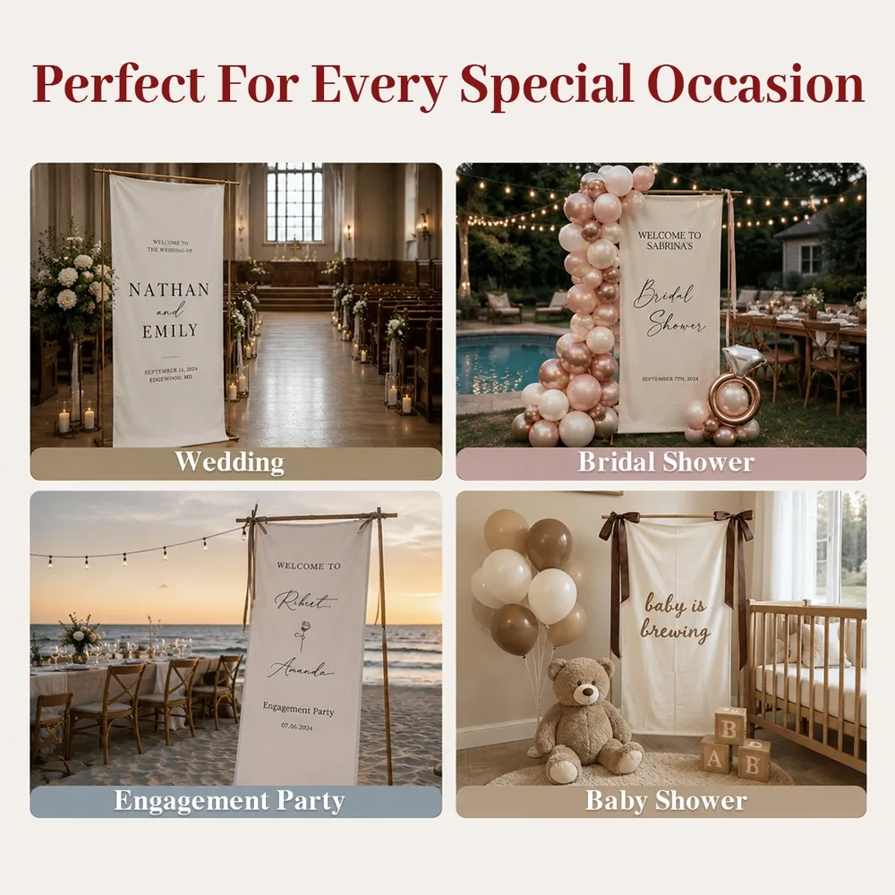 The Wedding Of Us - Personalized Custom Welcome Sign