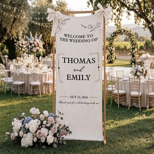 The Wedding Of Us - Personalized Custom Welcome Sign