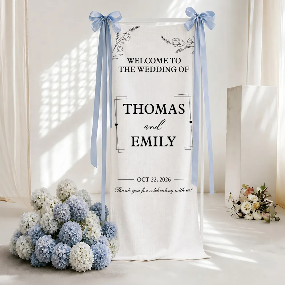The Wedding Of Us - Personalized Custom Welcome Sign