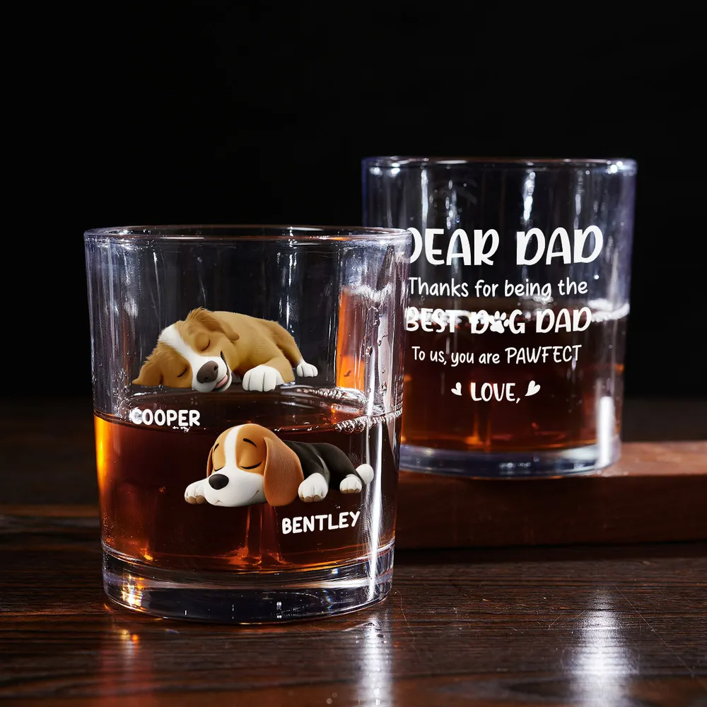 Dear My Pawfect Mom/Dad - Personalized Custom Whiskey Glass