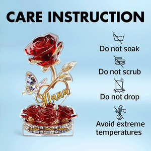 Beautiful Rose For Grandma Mom Personalized Acrylic Plaque